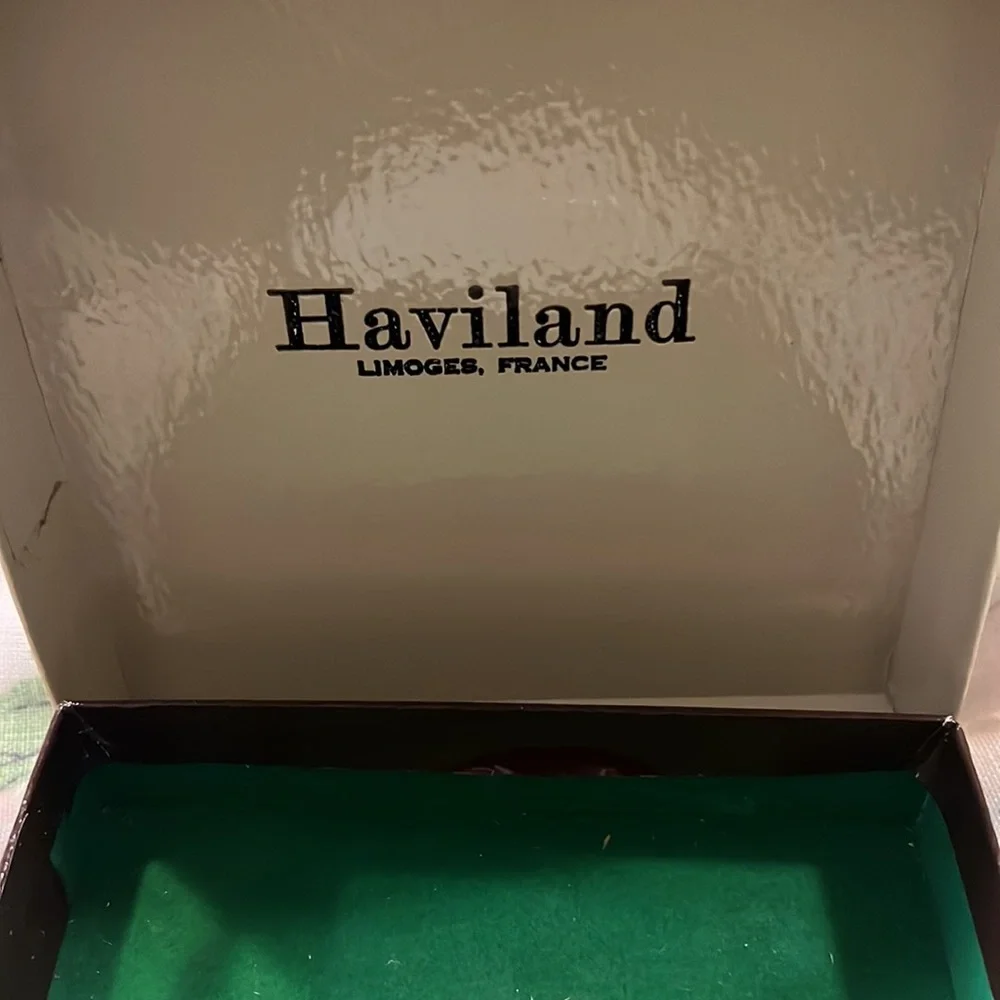NIB New in box Haviland Limoges France small bowl green stamp